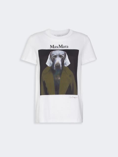 Max Mara CALCA Iconic print-adorned jersey T-shirt - WHITE