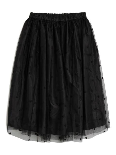 Comme des Garçons GIRL flower-embellishment skirt