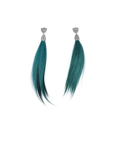 DSQUARED2 goat skin tassel earrings