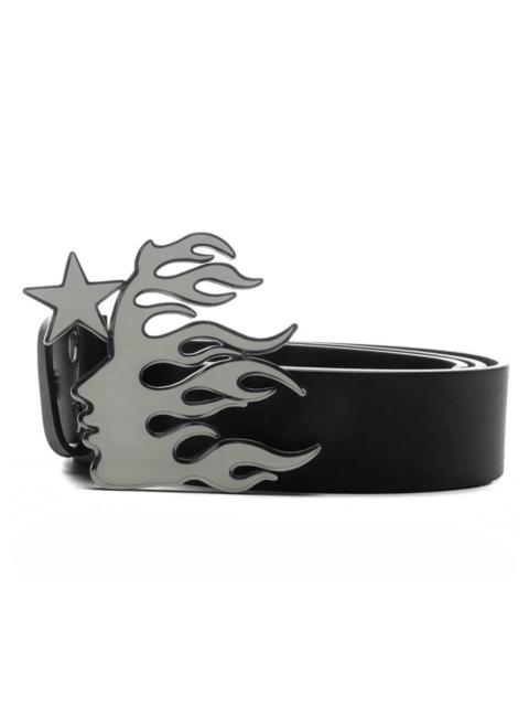 HELLSTAR "FLAME GIRL" LOGO BELT (BLACK)