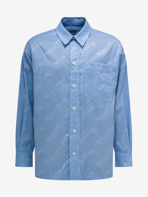 'Kenzo by Verdy' Blue All-Over Logo Overshirt