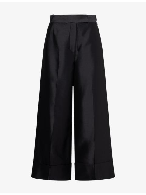 CAMILLA AND MARC Sona Cropped Wool-And-Silk Trousers