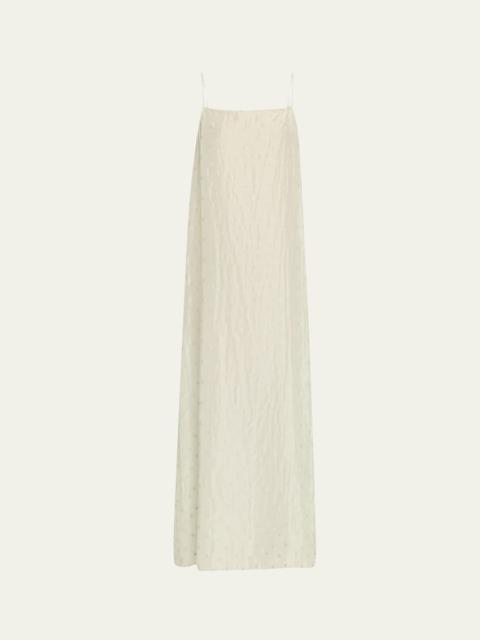 6397 Embroidered Silk Slip Dress