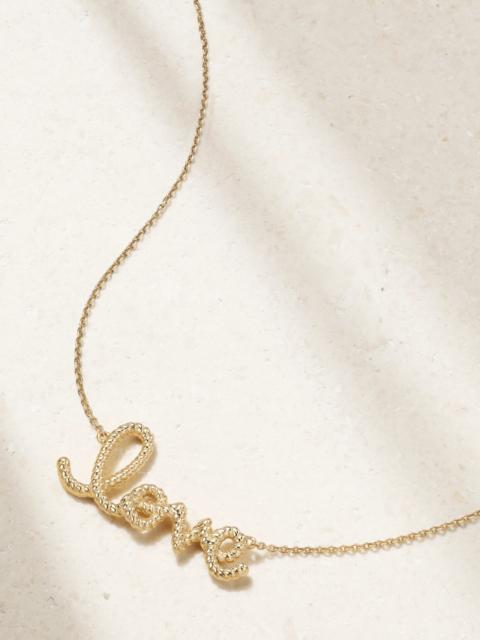 SYDNEY EVAN Medium Love 14-karat Gold Necklace