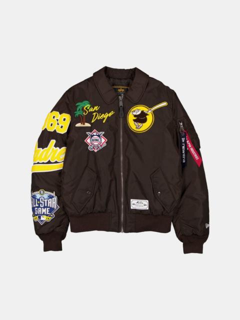 Nike SAN DIEGO PADRES X ALPHA X NEW ERA MA-1 COLLARED BOMBER JACKET