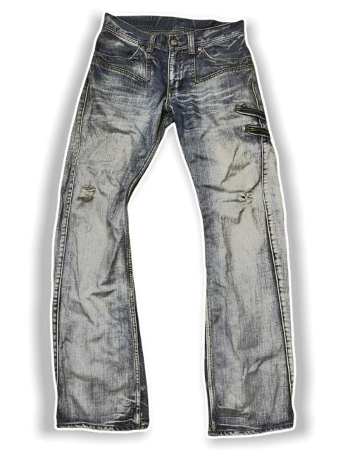 Other Designers Vintage - DISTRESSED URBAN CAFE FLARE DENIM JEANS DOUBLE SIDE POCKET