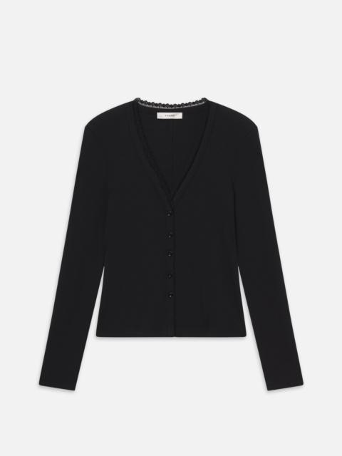 FRAME The Rib Trim Cardi