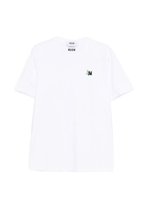 MSGM logo-embroidered T-shirt