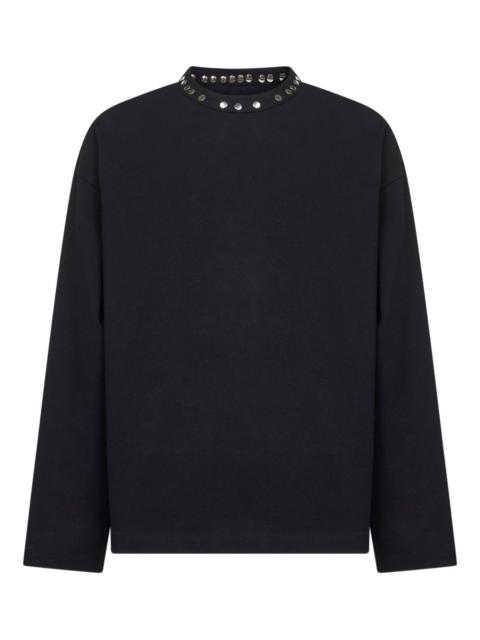 Jil Sander metal-stud crew-neck top