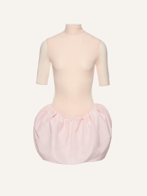 MAGDA BUTRYM High-neck puff skirt mini dress in light pink