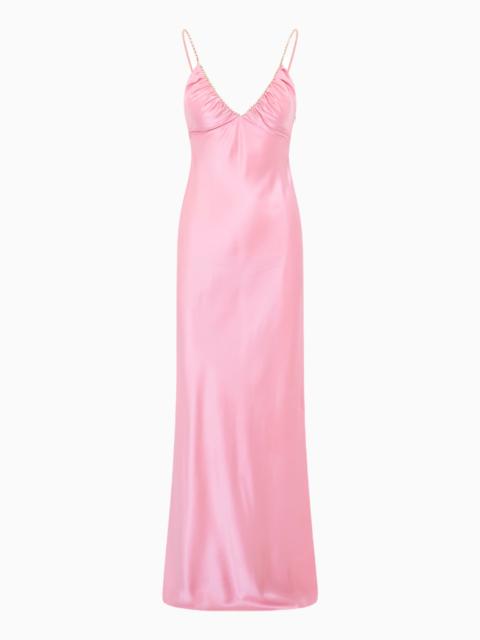 LoveShackFancy Mystara Satin Maxi Dress