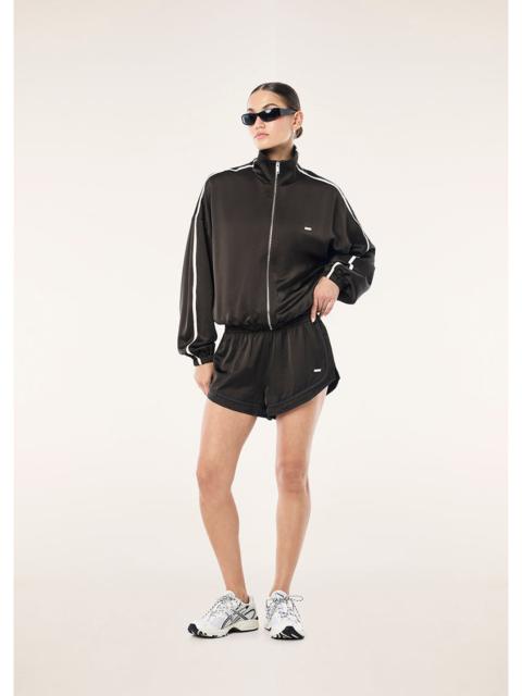P.E NATION PRESTIGE SATIN SHORT IN COFFEE