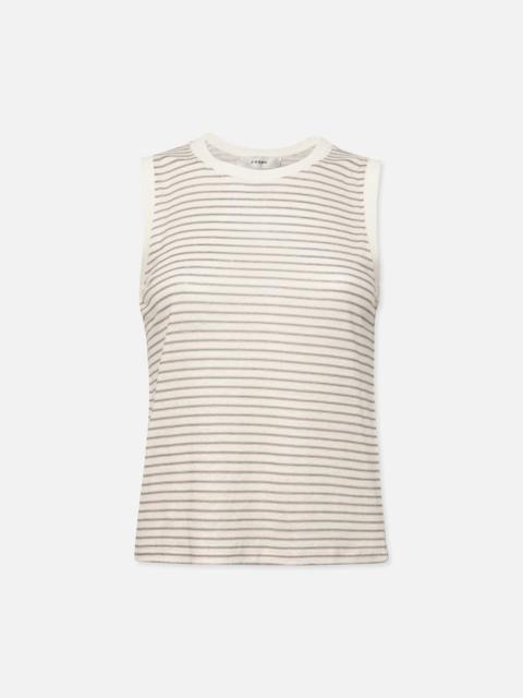 FRAME Muscle Crew Tee in Green Gem Multi