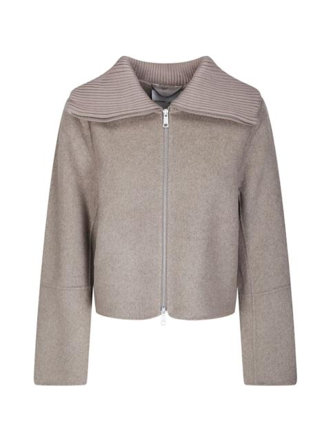 SAMSØE SAMSØE Sacleo ribbed-collar zip-up jacket