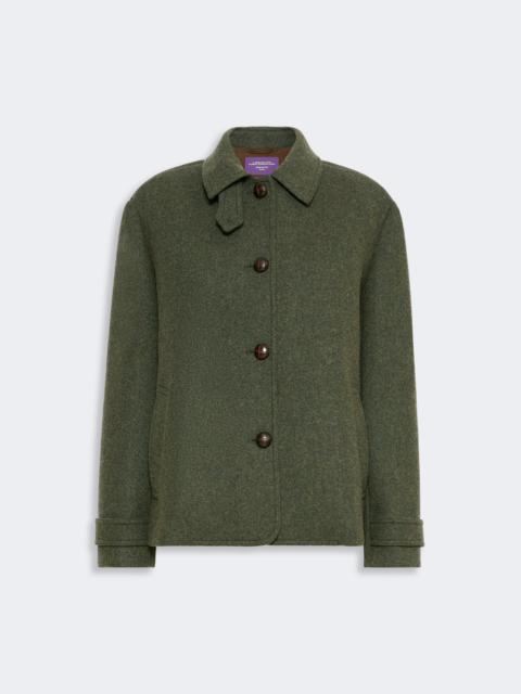 WEEKEND Max Mara WKSDIORAMA Mélange wool short coat - SAGE GREEN