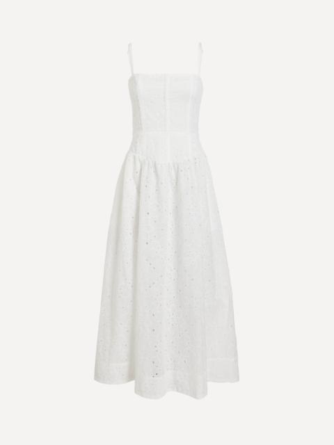 Reformation Katarin White Broderie Anglaise Dress