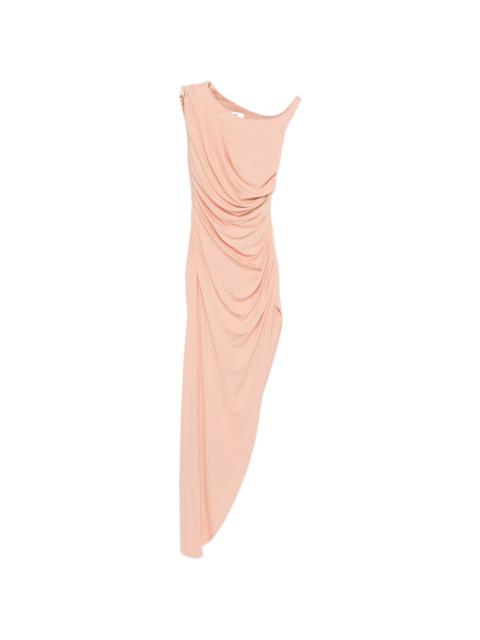 ELISABETTA FRANCHI draped asymmetric midi dress