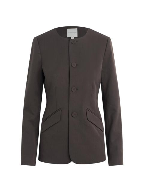 Favorite Daughter Women's The Victoria Collarless Jacket - Coffee