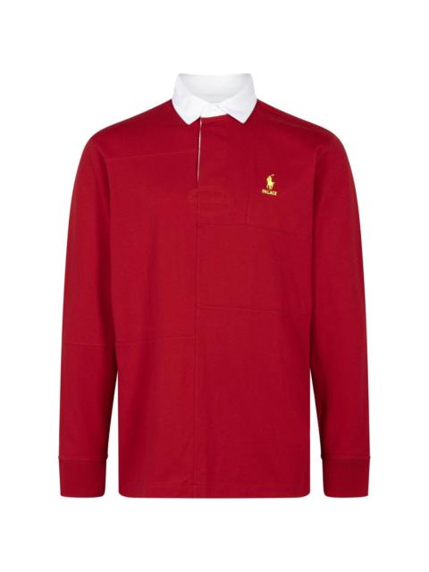 PALACE x Ralph Lauren pieced rugby shirt