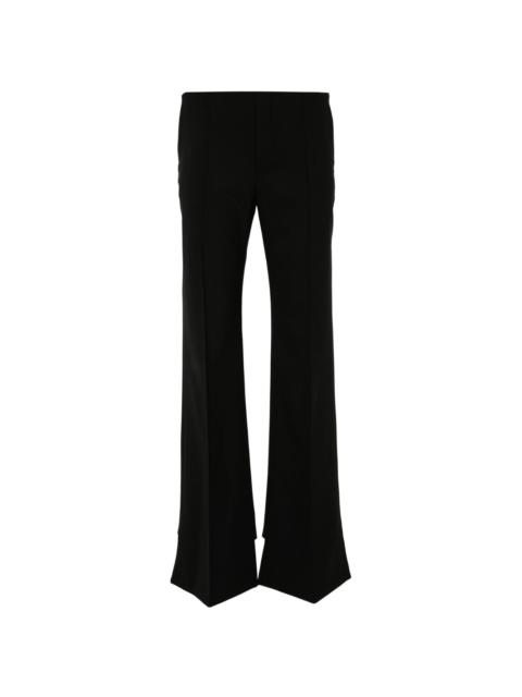 wool flared trousers