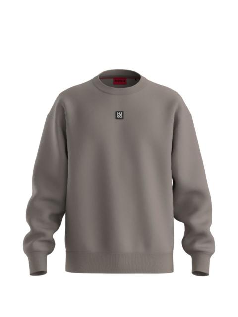 HUGO Dettil crew-neck logo-patch sweatshirt