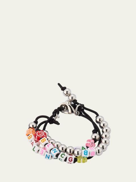 Logo Beaded Keyring Bracelet