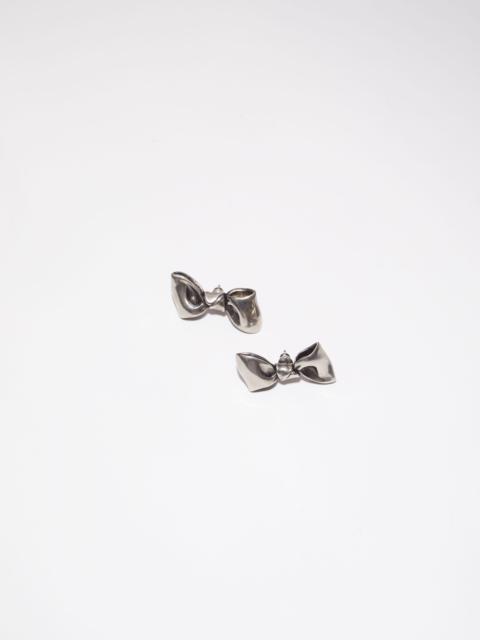 Bow earrings - Antique Silver