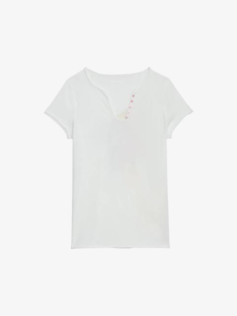 Graphic-print short-sleeve cotton T-shirt