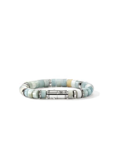 JOHN HARDY Ocean Heishi Bracelet, Sterling Silver, Multi Color Quartzite, 9MM