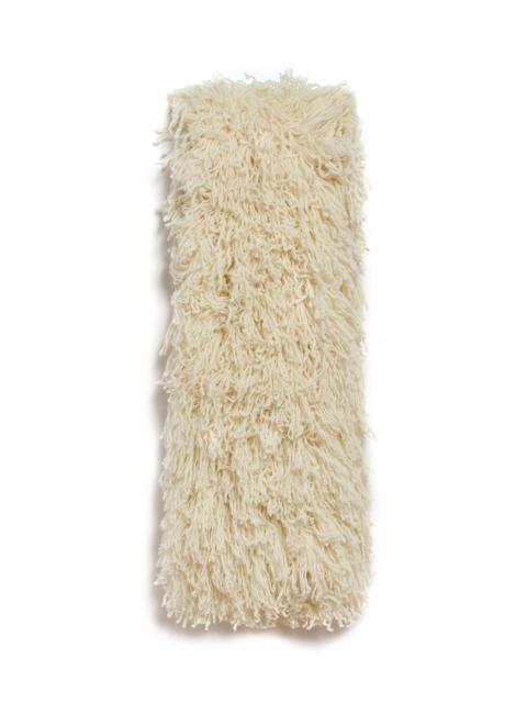 GABRIELA HEARST Hargreaves Knit Scarf in Ivory Virgin Wool Cashmere Silk
