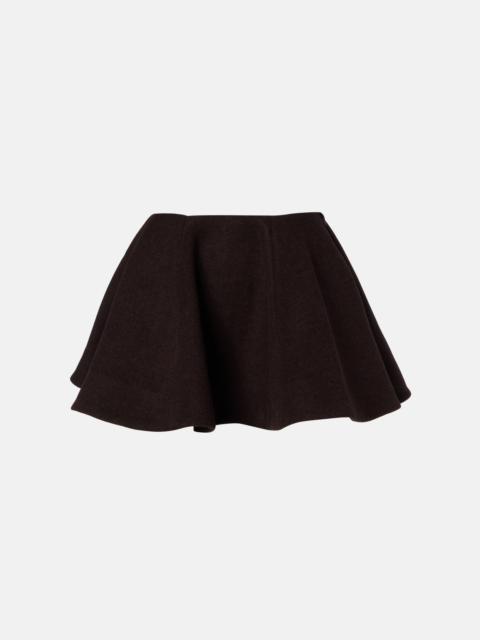 GANNI Wool and cashmere-blend miniskirt