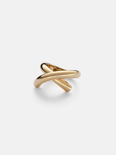 ENGELBERT Cross Loop Medium 18kt gold ring