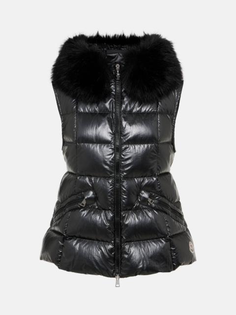 Anse shearling-trimmed down vest