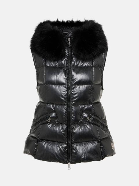 Moncler Anse shearling-trimmed down vest