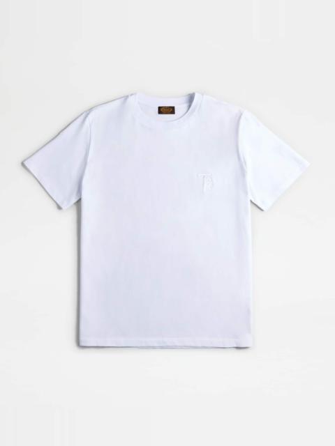 Tod's T-SHIRT IN JERSEY - WHITE