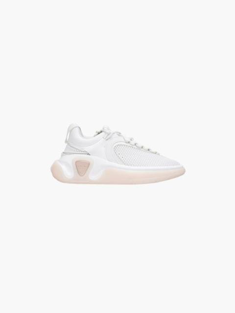 White gummy leather and mesh B-Runner sneakers