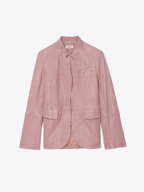Zadig & Voltaire Very Crinkled Leather Blazer
