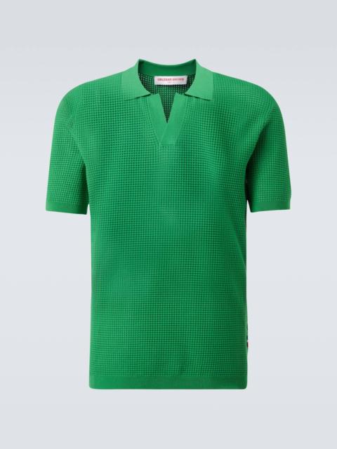 ORLEBAR BROWN Roddy waffle-knit mesh polo shirt