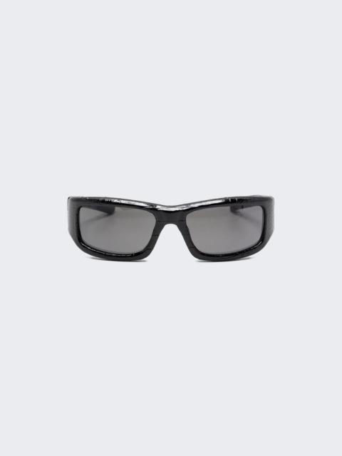 JACQUEMUS Aero Sunglasses Black Crocodile Print