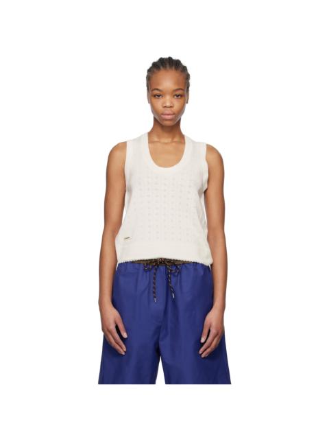 CORDERA Off-White Pointelle Tank Top