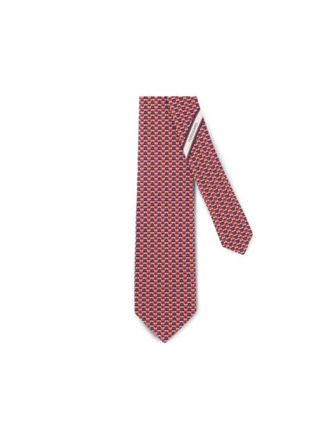 FERRAGAMO geometric diagonal stripe tie