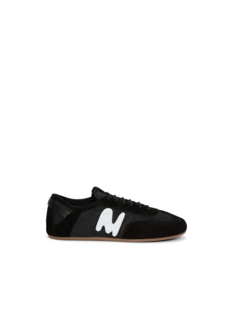 MSGM appliqué lace-up sneakers