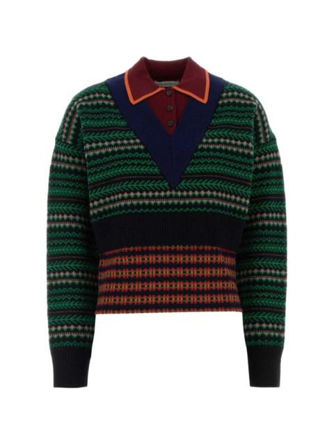 Dries Van Noten Wool sweater with inlays