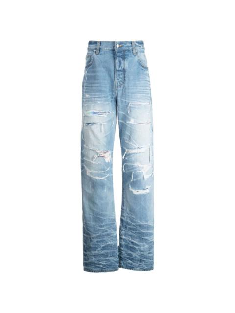distressed lose-fit jeans