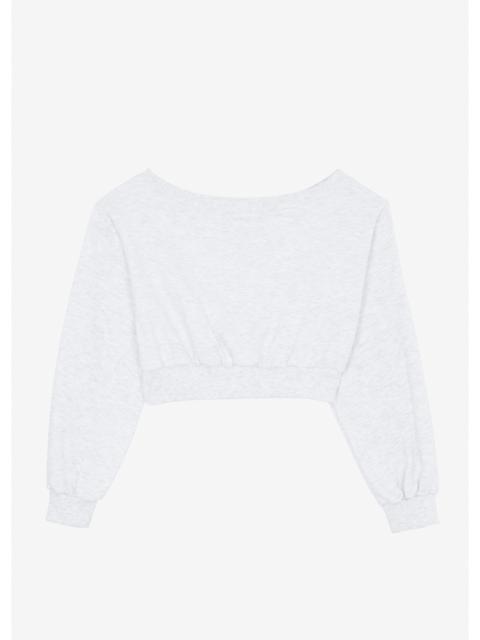 The Frankie Shop Gine Cropped Sweatshirt - Grey Melange