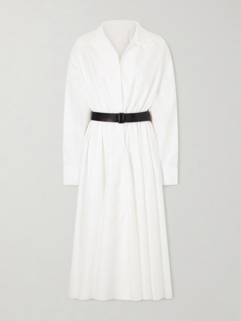 NORMA KAMALI Belted Gathered Shell Maxi Dress