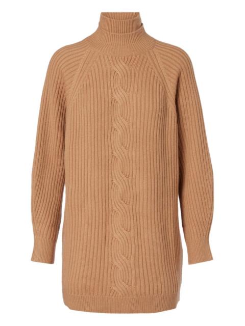Max Mara cable-knit roll-neck dress