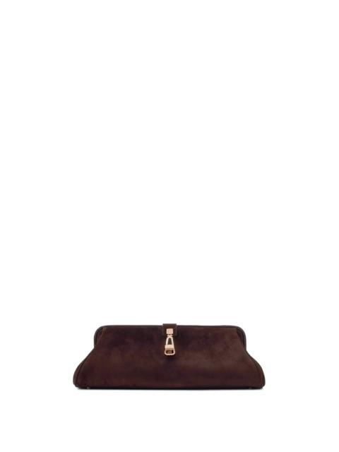 GABRIELA HEARST Paola Clutch in Chocolate Suede
