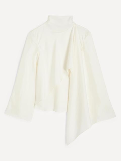 RÓHE Cream Silk Foulard Top