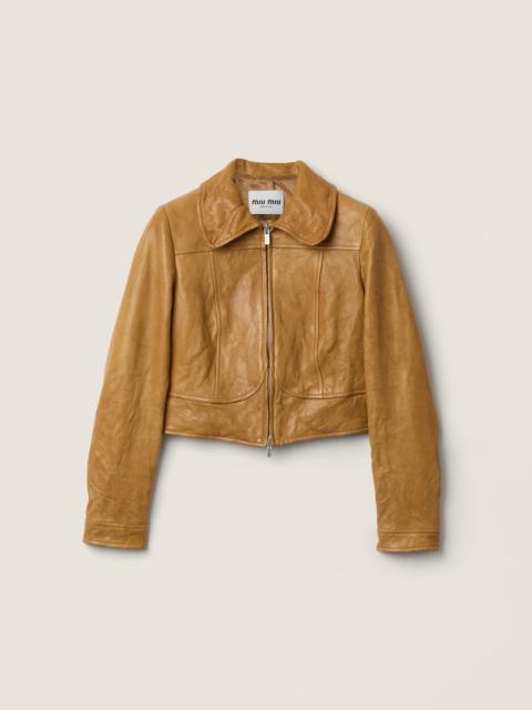Miu Miu Leather blouson jacket